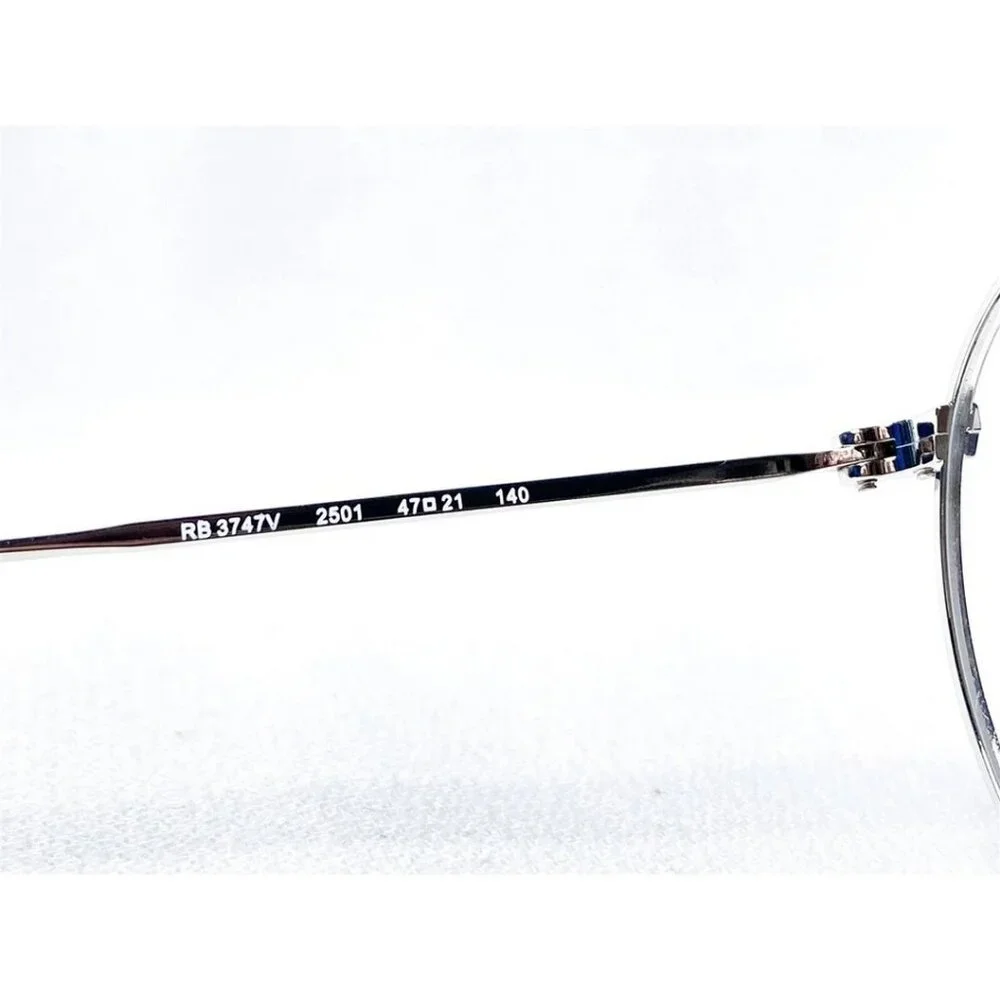 RAYBAN Unisex Eyeglasses RX3747V-2501 Silver 47-21-140